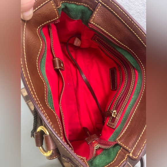 Dooney Bourke Handbag Chestnut Florentine Leather Front Pocket‎ Satchel - Picture 7 of 15